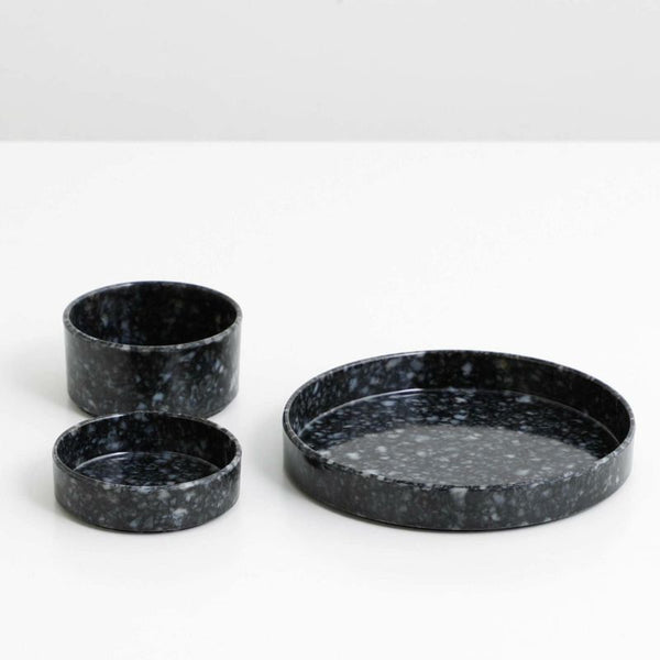 Marbled Melamine Stacking Tray S navy