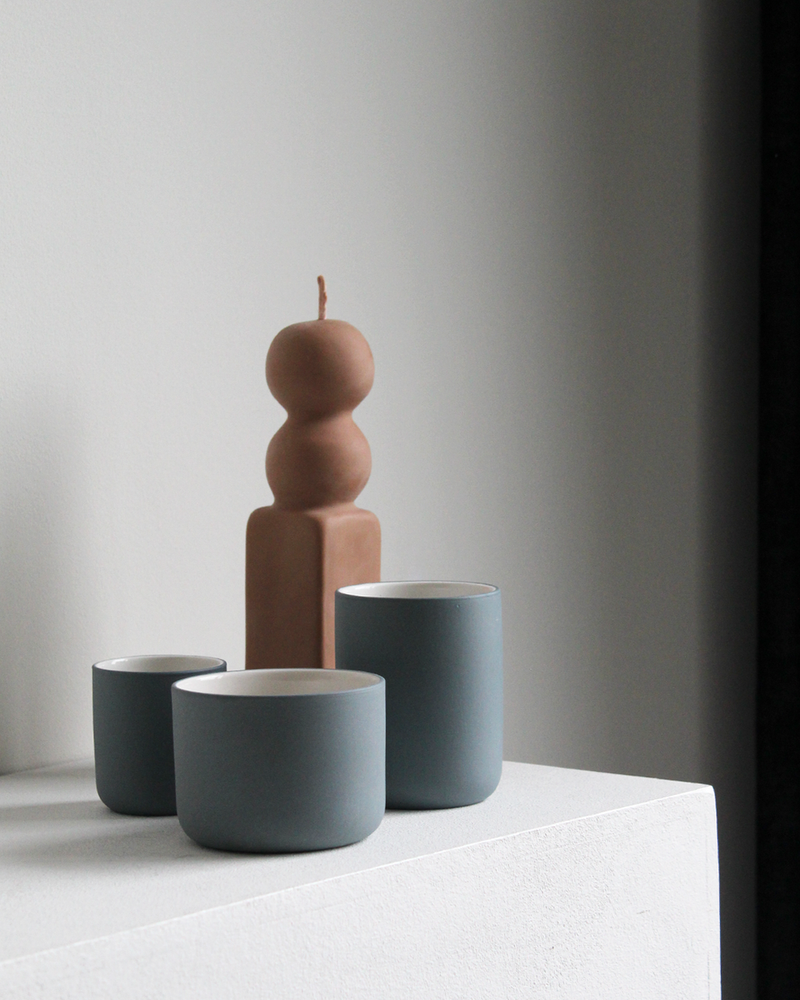 Cappucino mug | teal | handmade