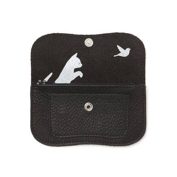 Wallet, Cat Chase Small, Black