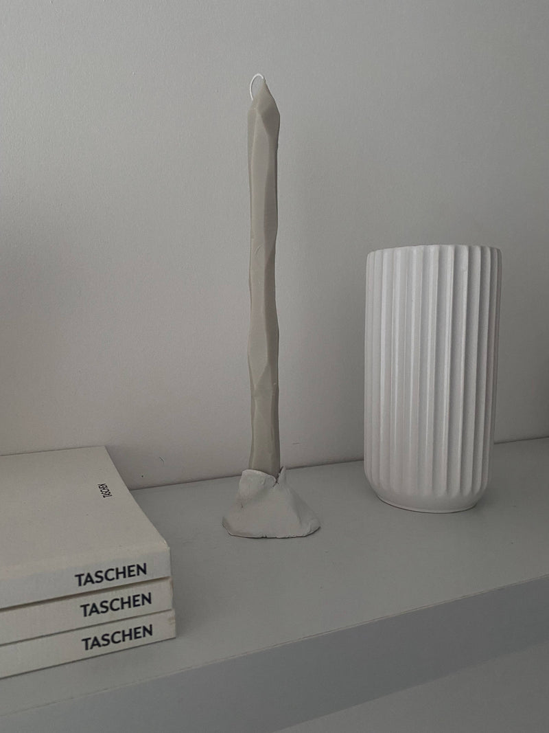 Hand carved Stone tapered candle
