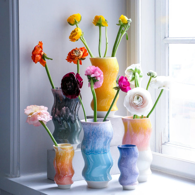 Hana Vase Wave - Banana Leaf