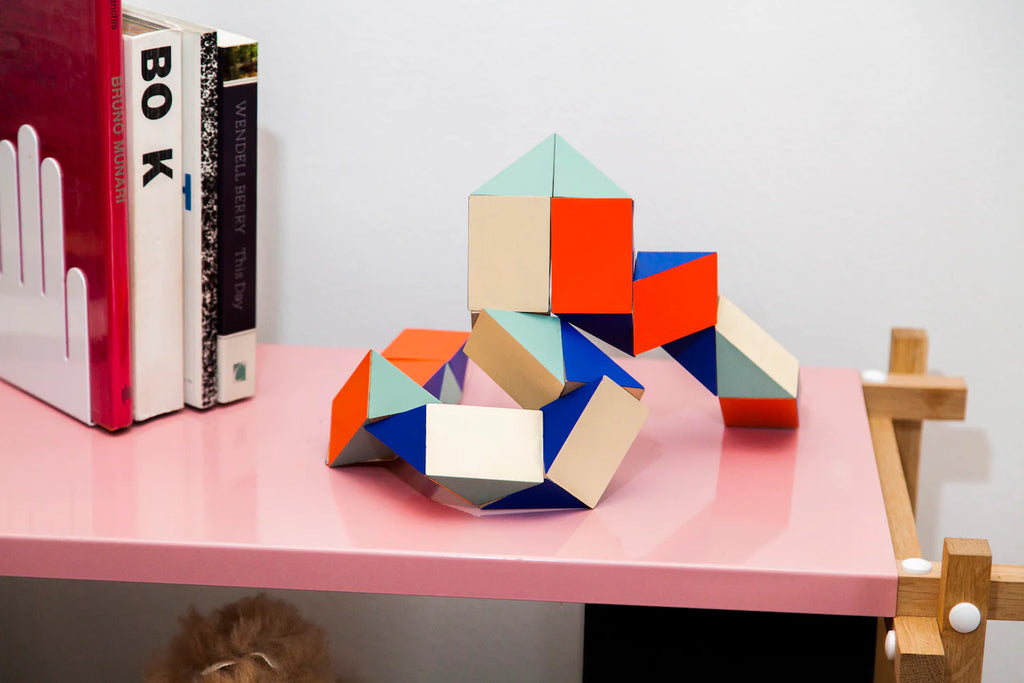 Snake Block Color Patterns Snake blocks - large - red/blue – Polycurios.
