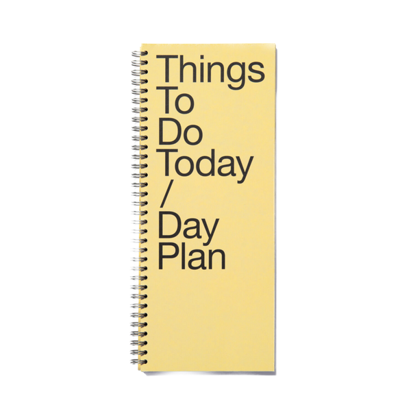 Things To Do Today planner in custard yellow