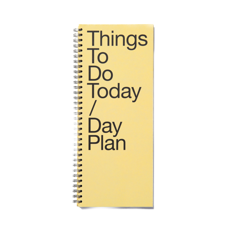 Things To Do Today planner in custard yellow