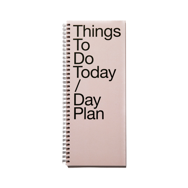 Things To Do Today planner in washed pink.