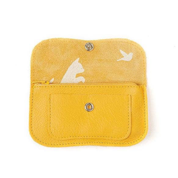 Wallet, Cat Chase Small, Yellow