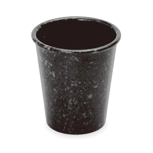 Marbled Melamine Pen cup black