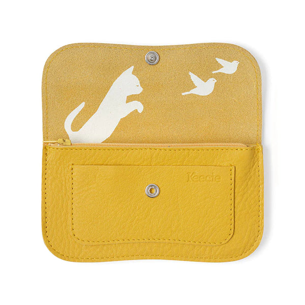 Cat chase wallet medium, Yellow