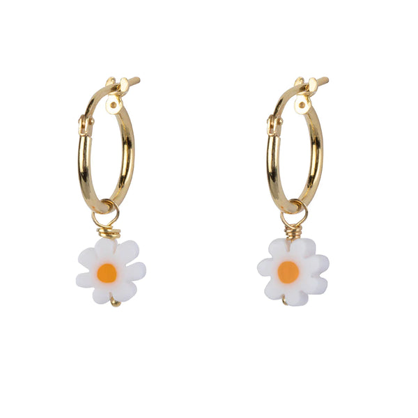 Daisy gold earrings