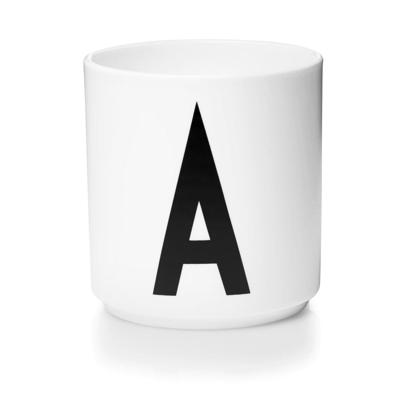 Lettercup, white, A-Z