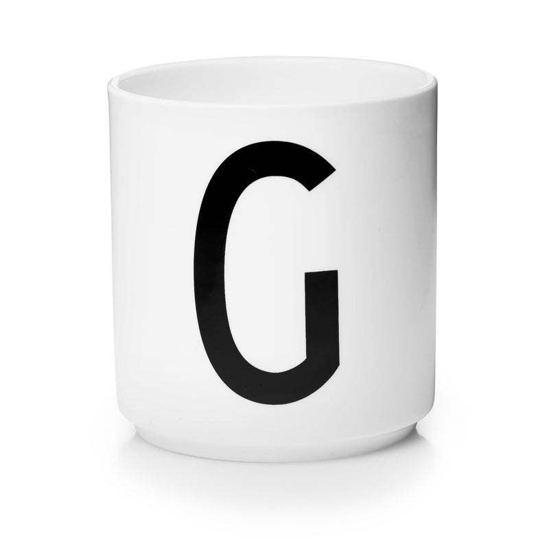 Lettercup, white, A-Z