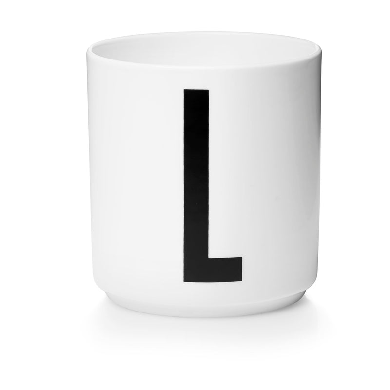 Lettercup, white, A-Z