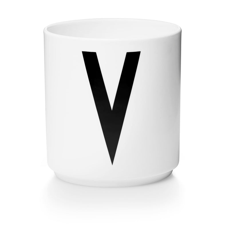 Lettercup, white, A-Z