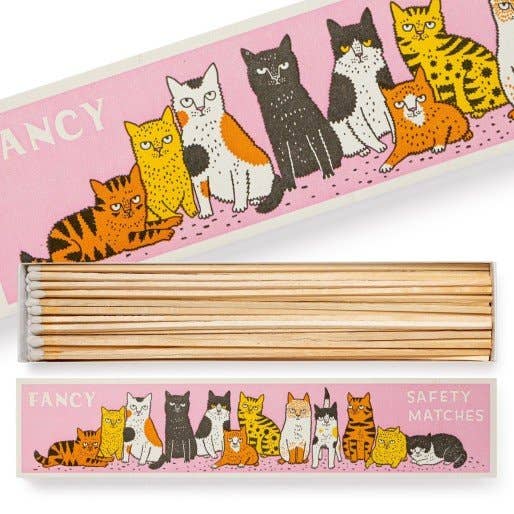 Fancy Cat Safety Matches Long Matchbox