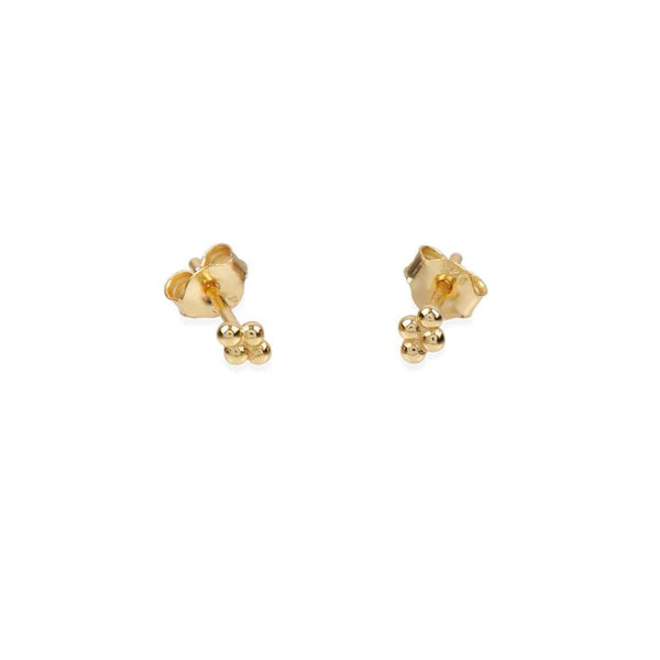 zelie gold stud earrings.