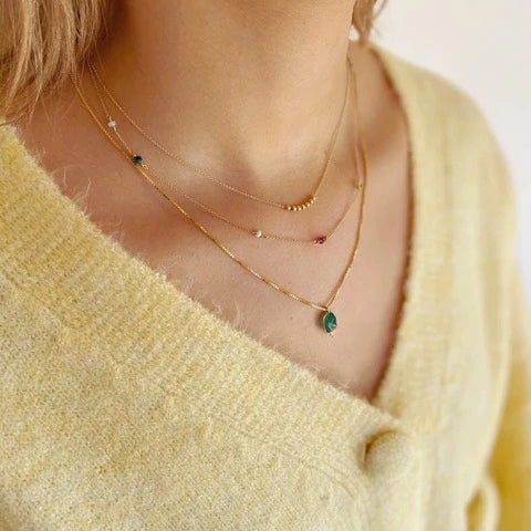 Delicate gold necklace