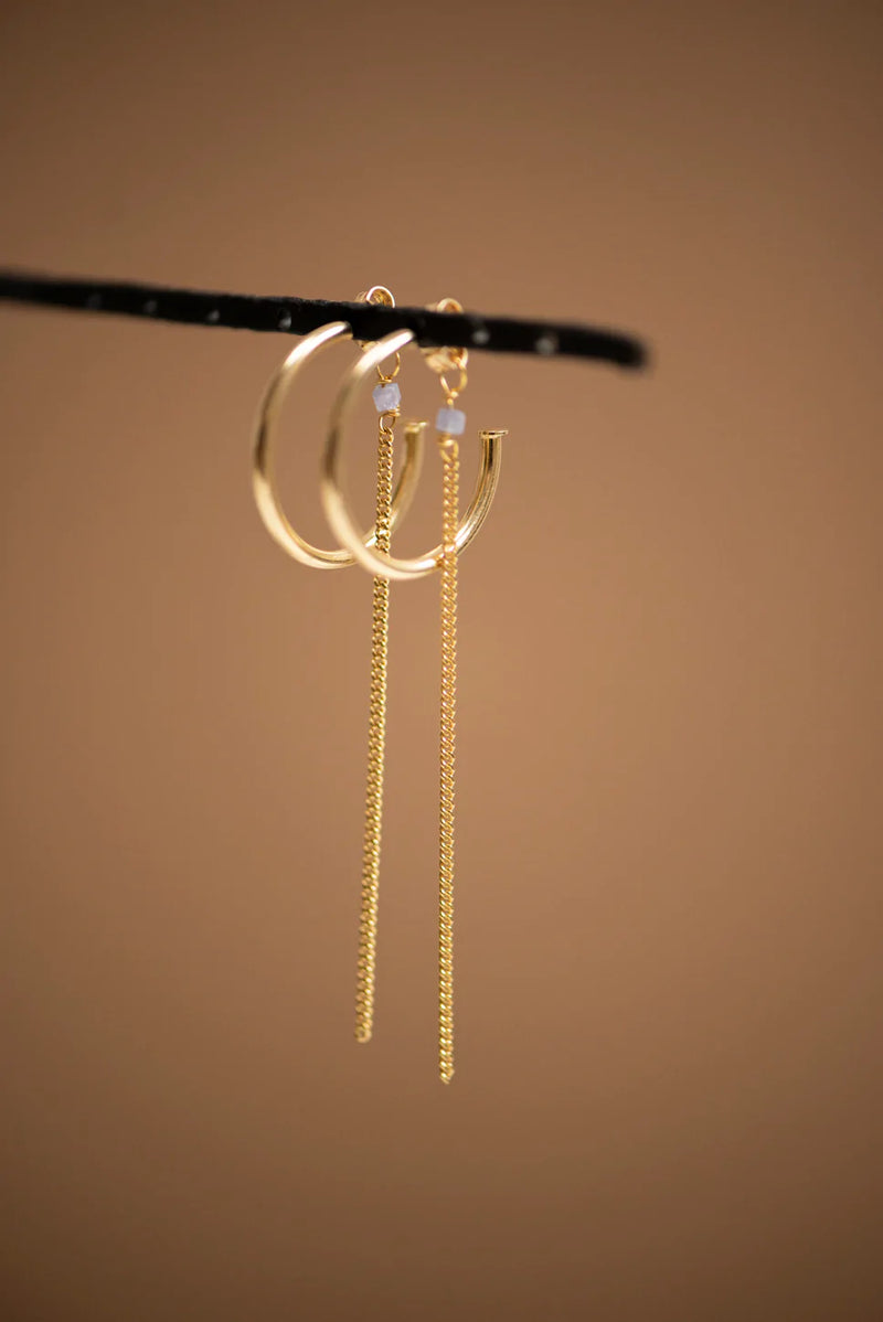Levi gold earrings