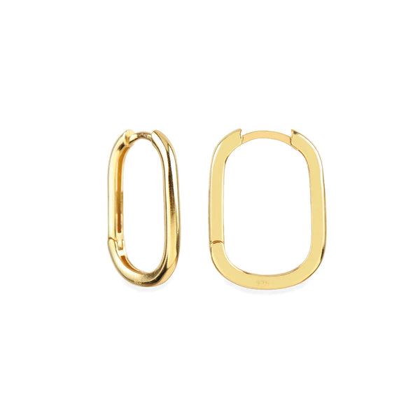 Carré gold earrings