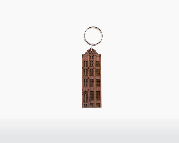 Amsterdam Canal House Keychain