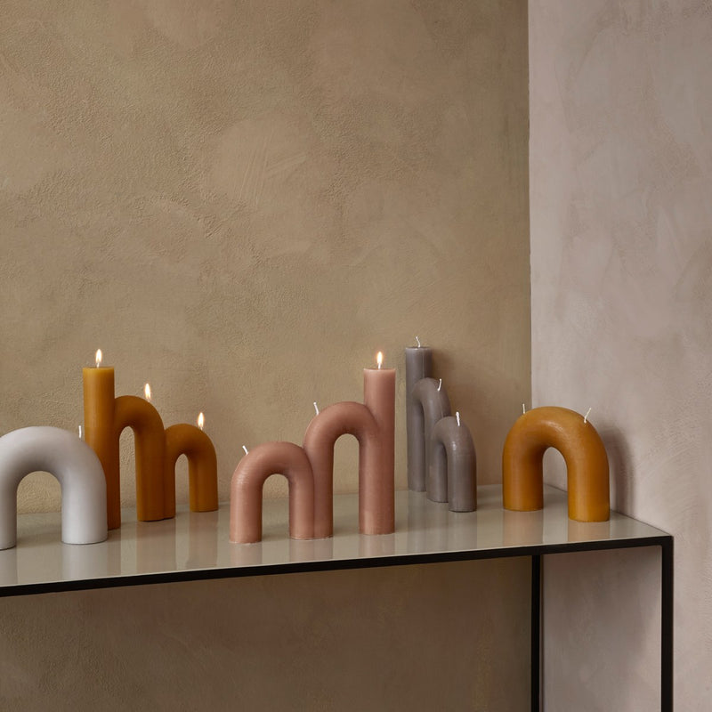Two wick bend candle
