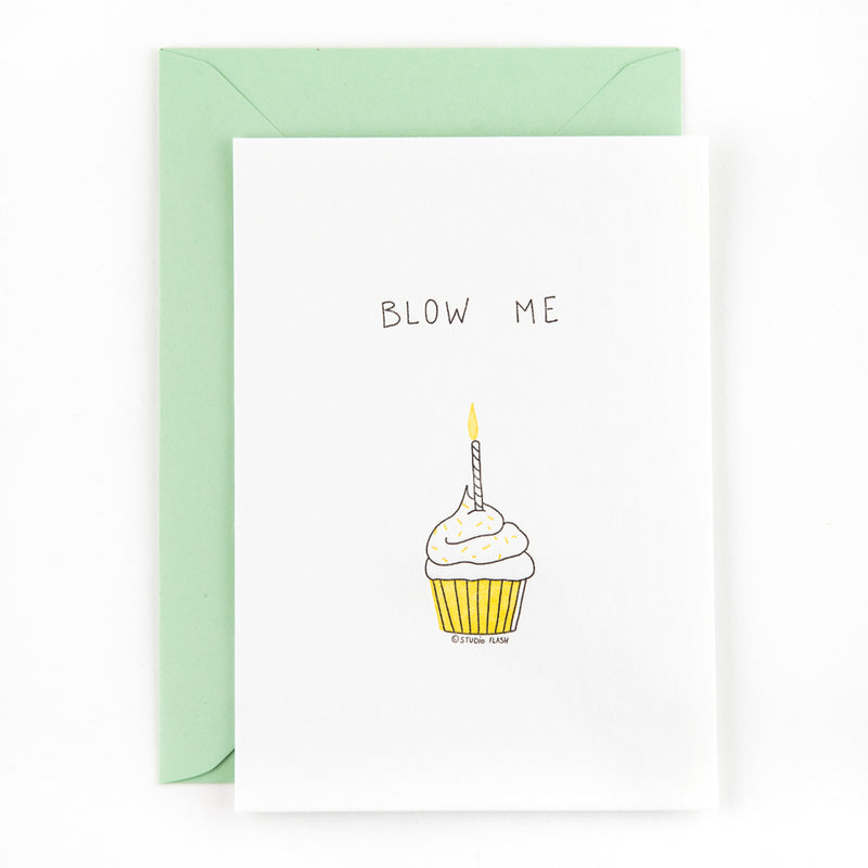 "Blow me" postcard