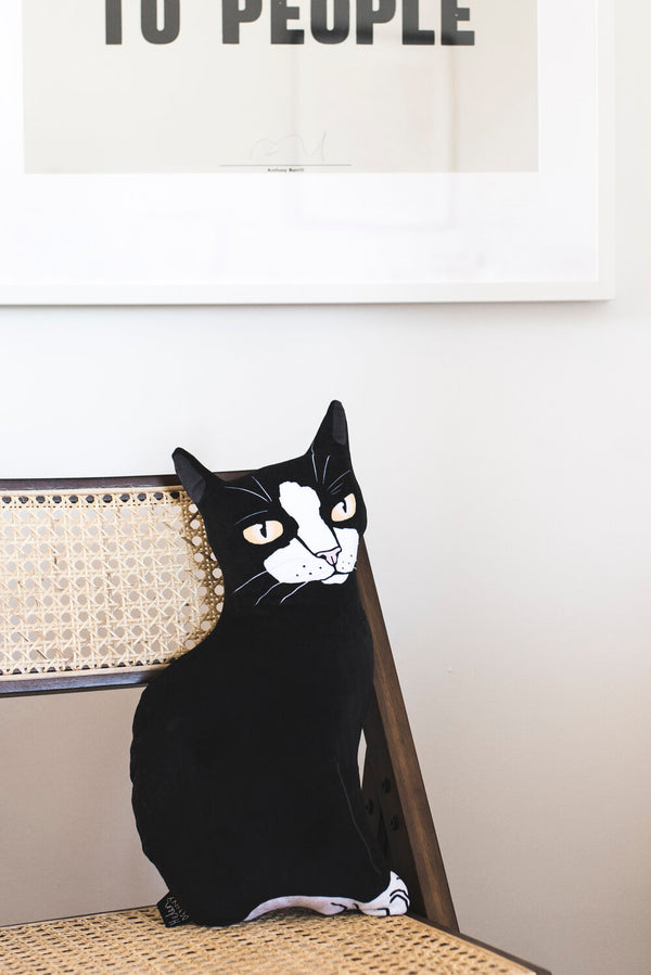 Bridget the black cat | Pillow