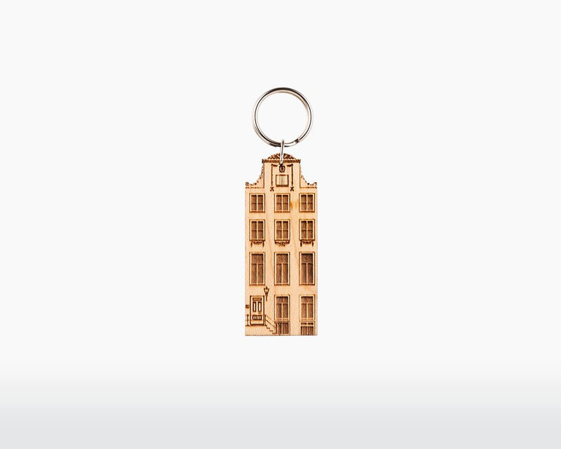 Amsterdam Canal House Keychain