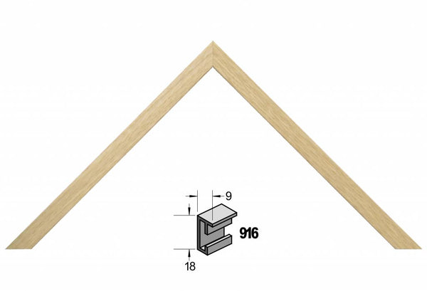 Aluminium and wood frame.