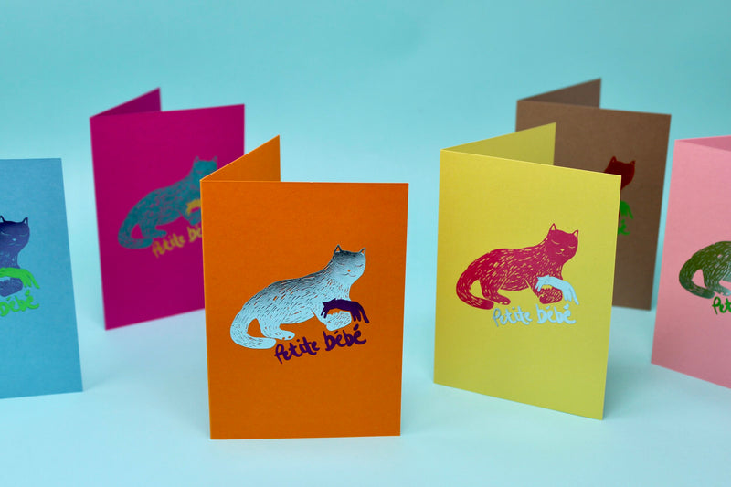 Petit bébé kitten - greeting card