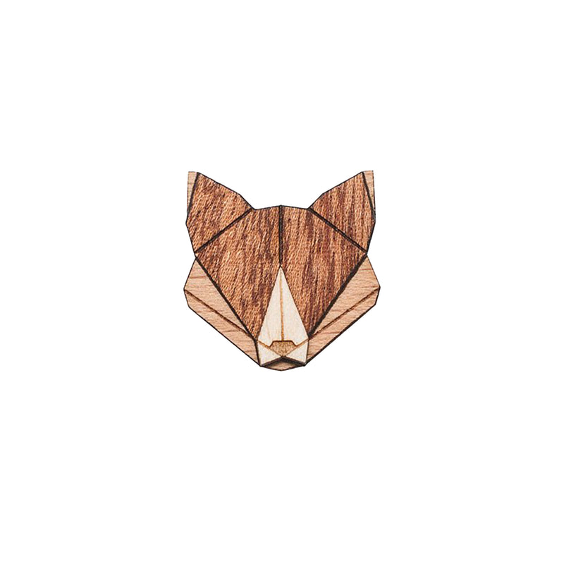 Wooden Animal Brooch