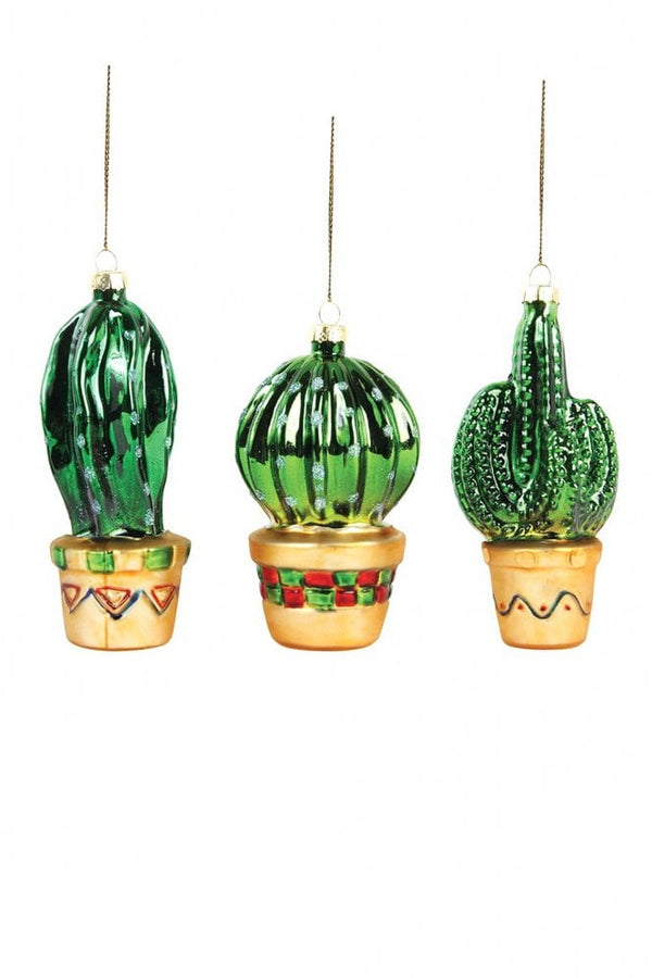 Set Of 3 Cactus Ornament