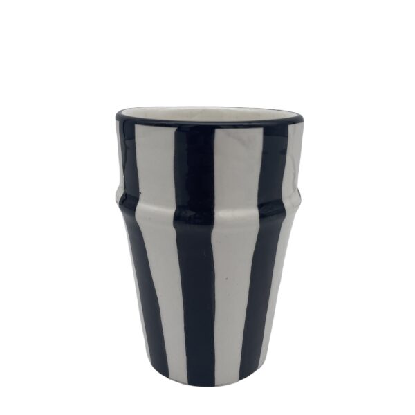 Ceramic mug black stripes