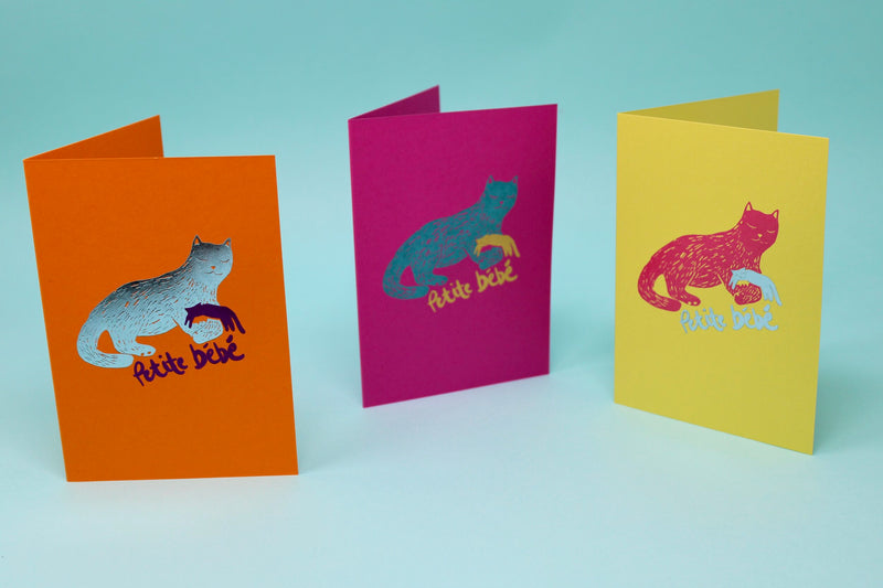 Petit bébé kitten - greeting card