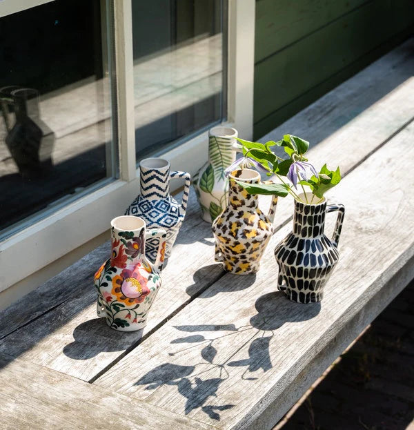 Handpainted vase 'Wedges' - small