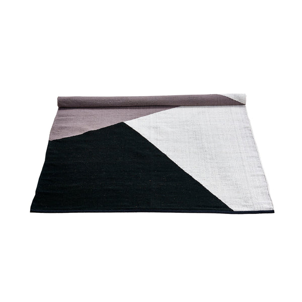 Wool Rug | Black, grey and White