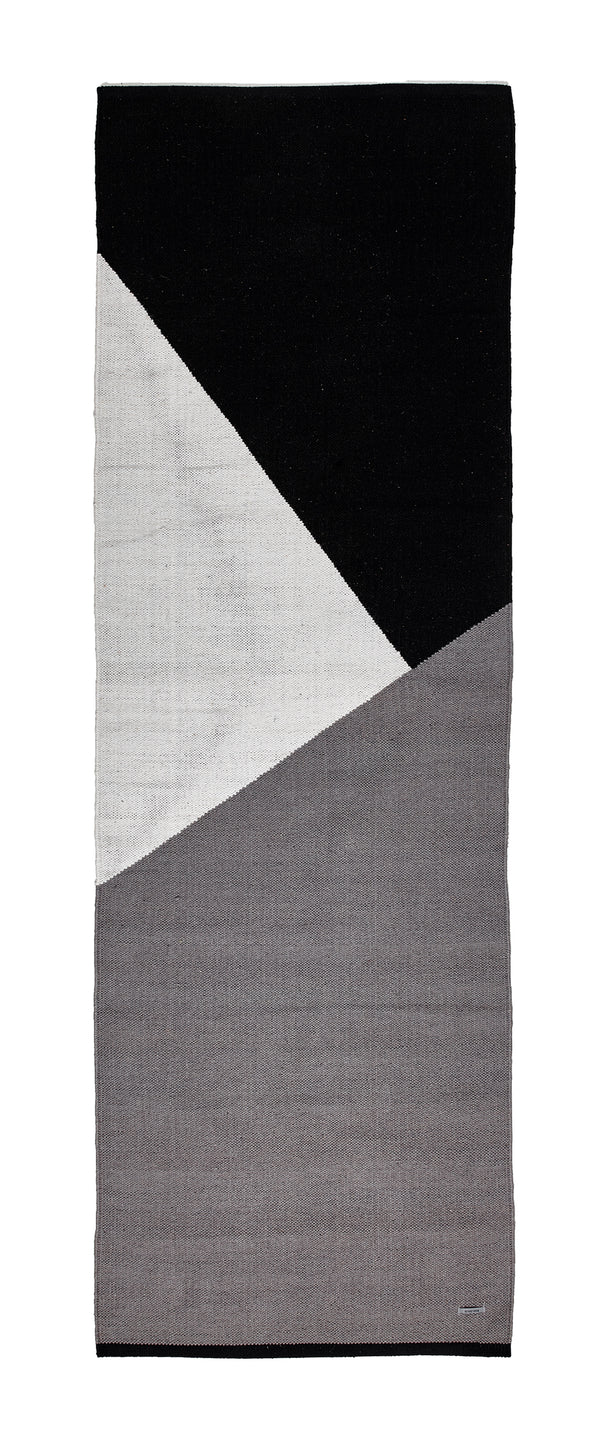 Wool Rug | Black, grey and White