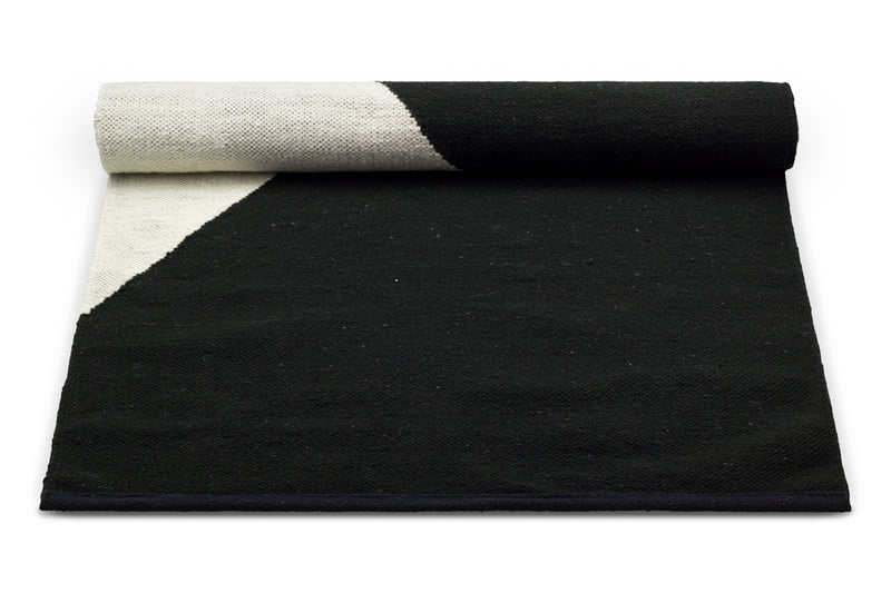 Wool Rug | Black, grey and White