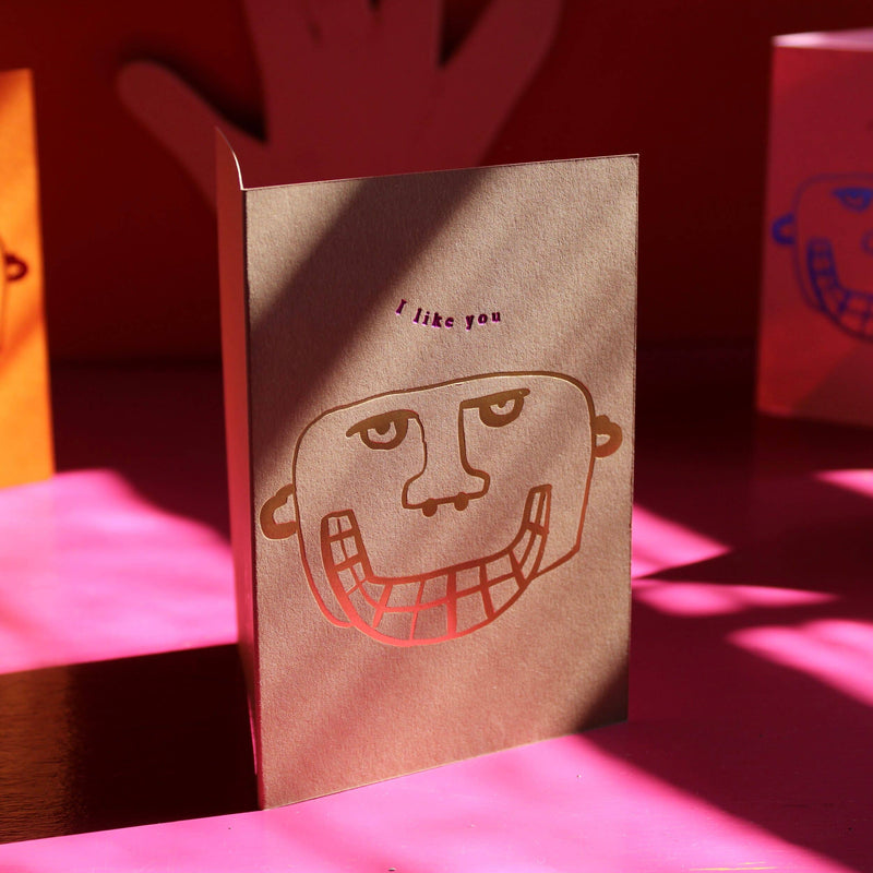 "I like you" postcard