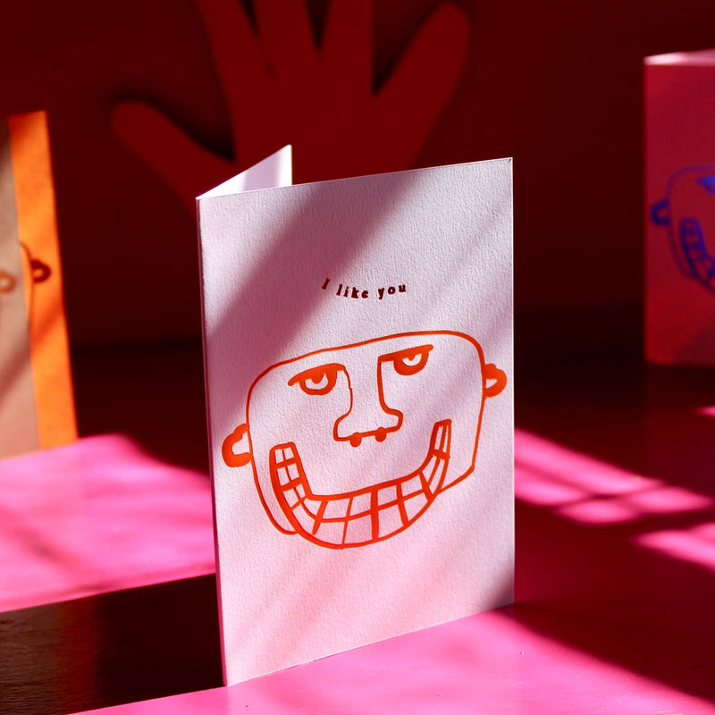 "I like you" postcard