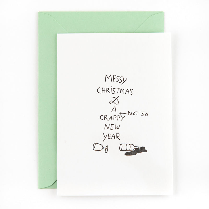 "messy christmas" postcard