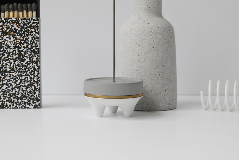 Incense burner | grey marble