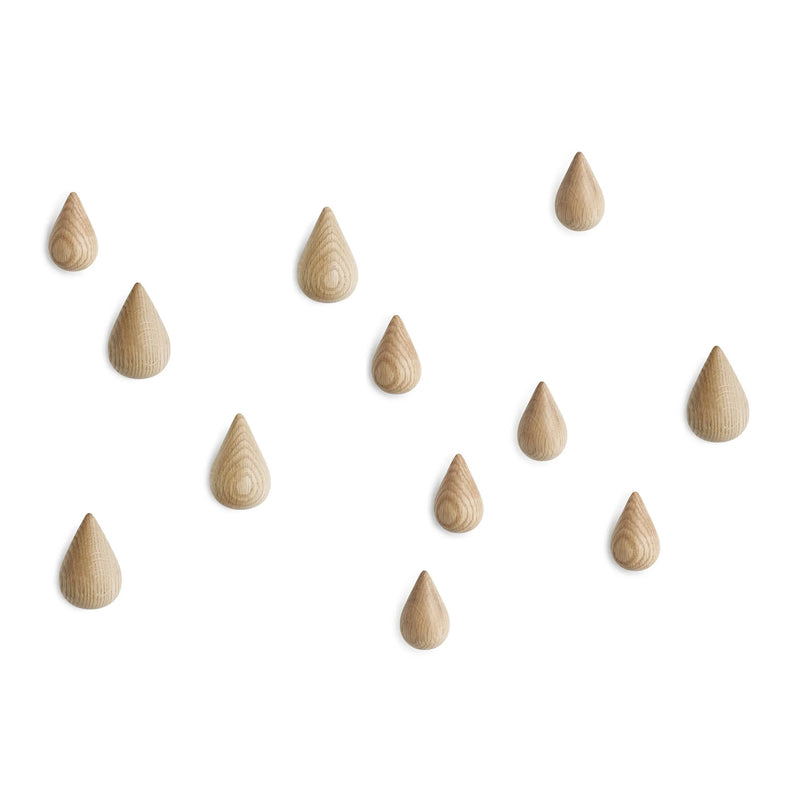 Dropit hooks, oak.