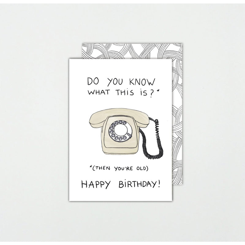 Old phone | Birthdaycard